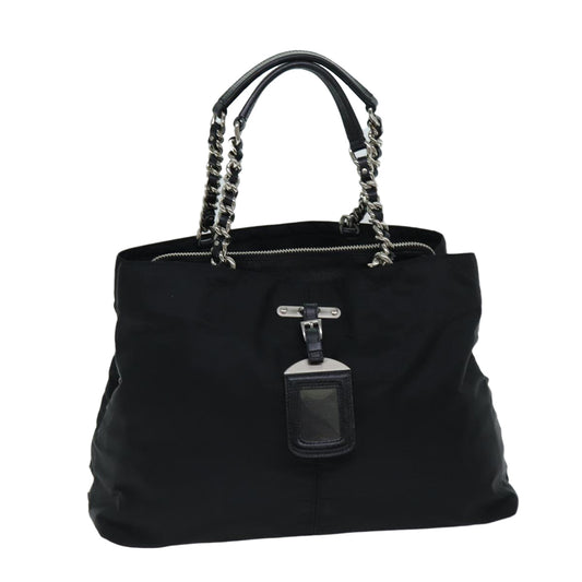 PRADA Tote Bag Nylon Black  75367