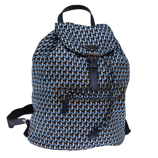 PRADA Backpack Nylon Blue  75370