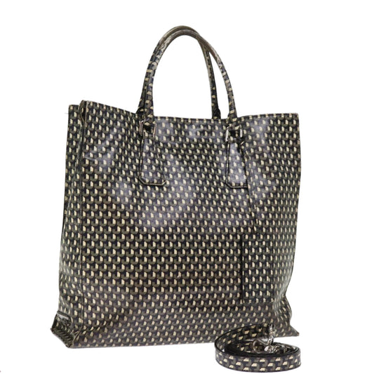 PRADA Tote Bag Safiano leather 2way Black  75371