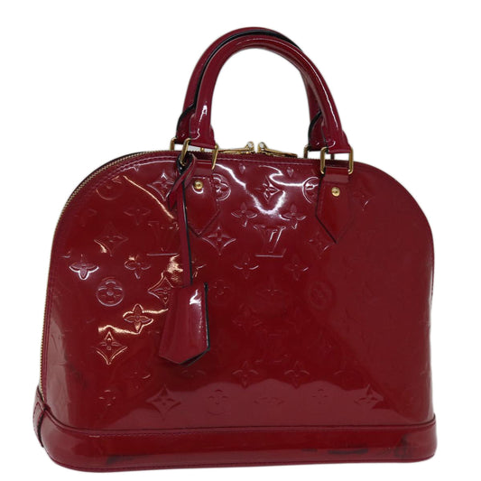 LOUIS VUITTON Monogram Vernis Alma PM Hand Bag Rose Indian M91770 LV 75382