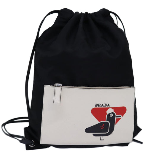PRADA Knapsack Shoulder Bag Nylon Black  75427