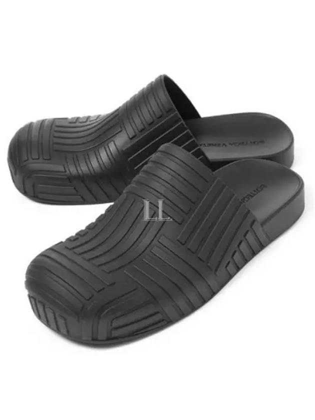Bottega Veneta Intrecciato Rubber Clogs Slippers Black