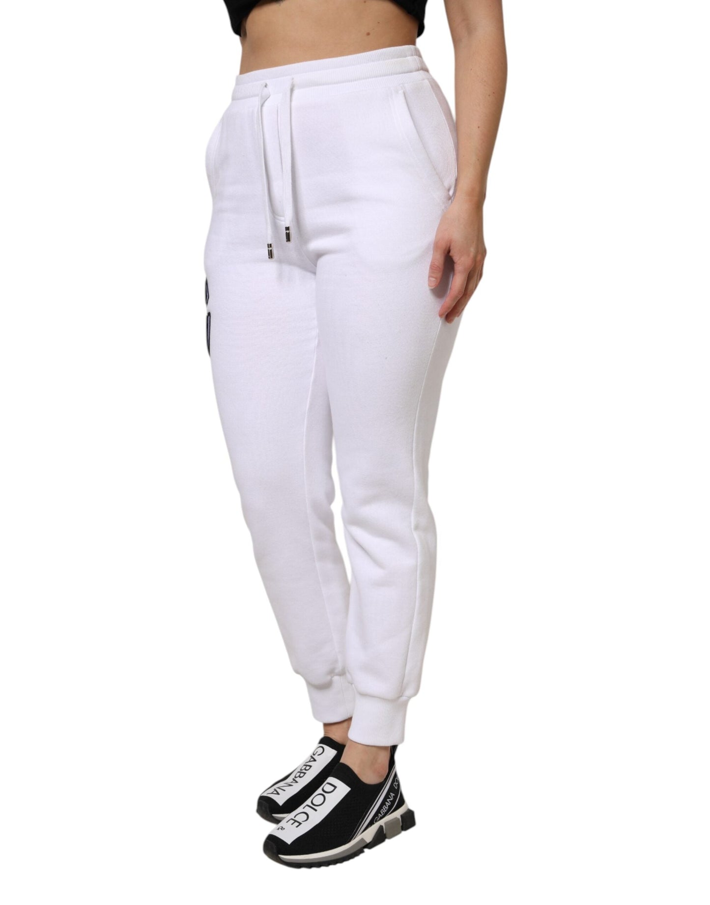 Dolce & Gabbana White Cotton Stretch Jogger SweatWomen's Women's Pants ()