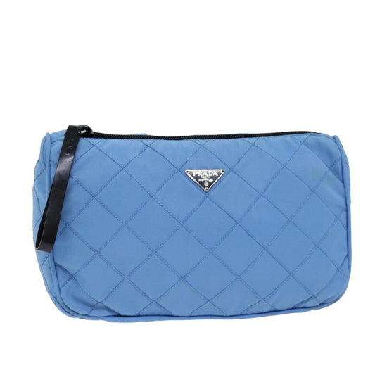 PRADA Pouch Nylon Light Blue  75439