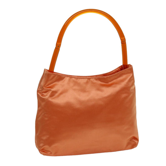 PRADA Shoulder Bag Satin Orange  75449
