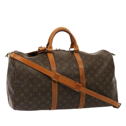 LOUIS VUITTON Monogram Keepall Bandouliere 50 Boston Bag M41416 LV 75489