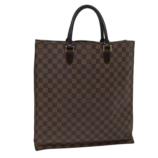 LOUIS VUITTON Damier Ebene Sac Plat Hand Bag N51140 LV 75495