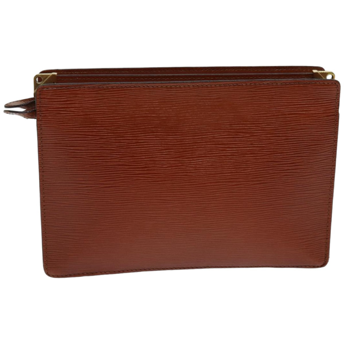 LOUIS VUITTON Epi Angian Clutch Bag Brown M52113 LV 75528