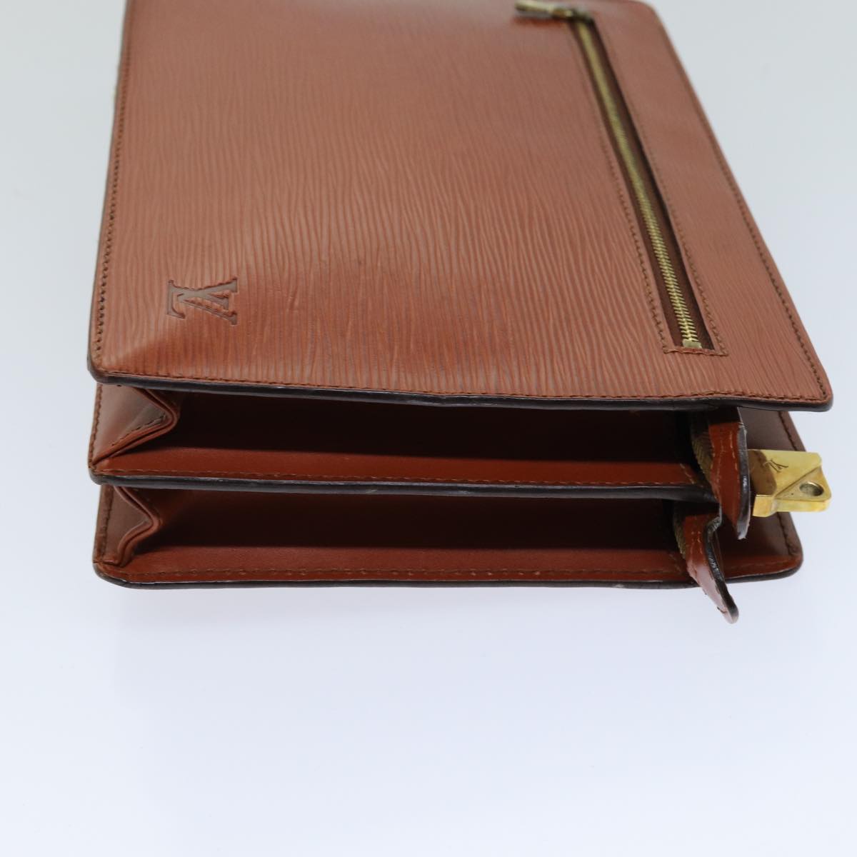 LOUIS VUITTON Epi Angian Clutch Bag Brown M52113 LV 75528