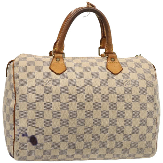 LOUIS VUITTON Damier Azur Speedy 30 Hand Bag N41533 LV 75554