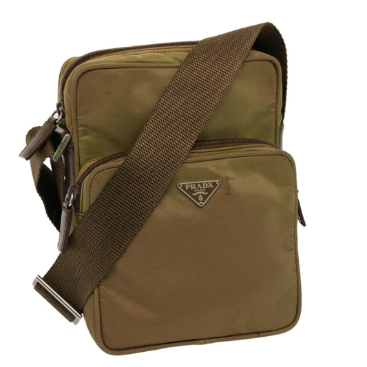 PRADA Shoulder Bag Nylon Khaki  75573