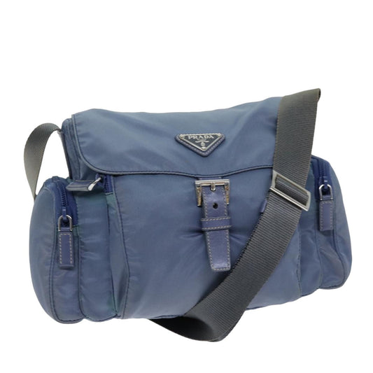 PRADA Shoulder Bag Nylon Blue  75575