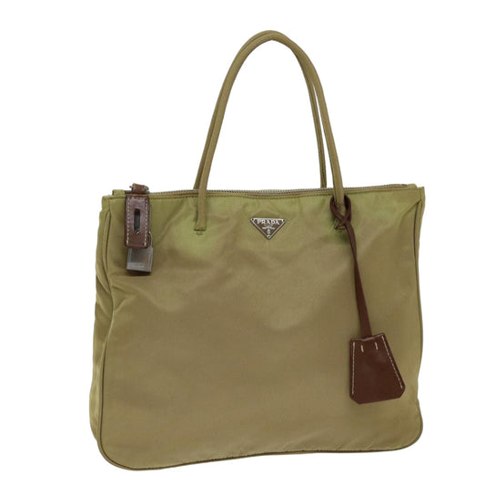 PRADA Tote Bag Nylon Beige  75578