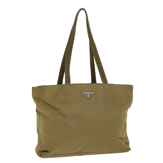 PRADA Tote Bag Nylon Beige  75582