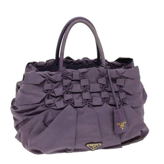 PRADA Hand Bag Nylon Purple  75585