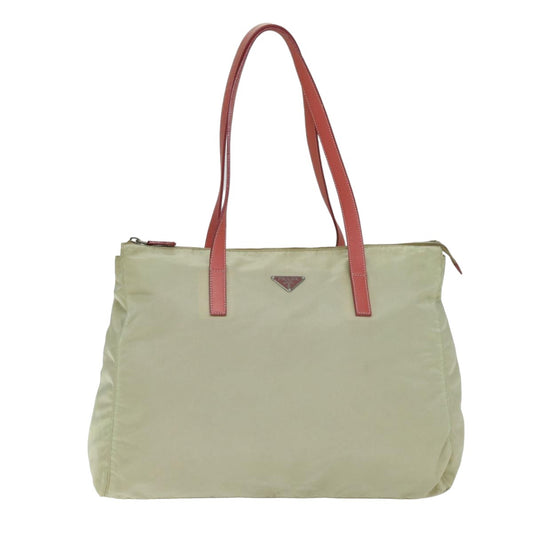 PRADA Tote Bag Nylon Cream  75587