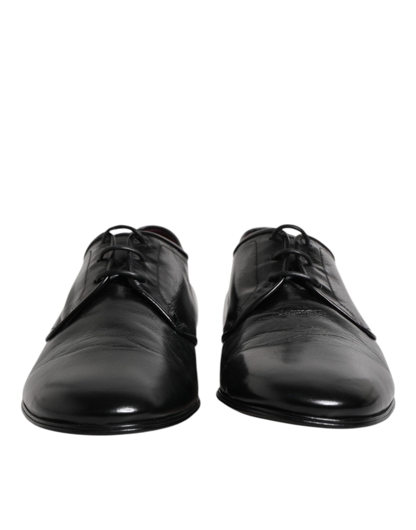 Dolce & Gabbana Black Leather Lace Up Derby Dress Formal Men's Shoes