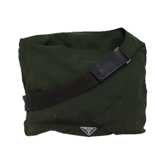 PRADA Shoulder Bag Nylon Khaki  75614