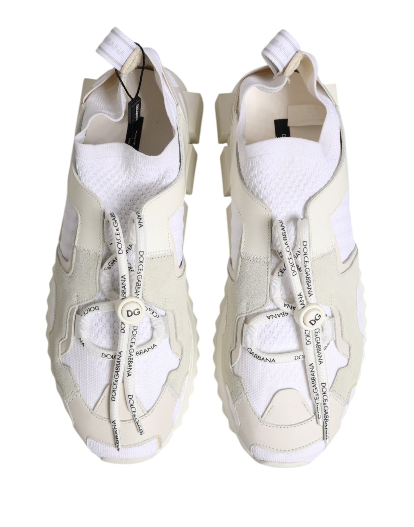 Dolce & Gabbana White Mesh Sorrento Trekking Sneakers Men's Shoes ()