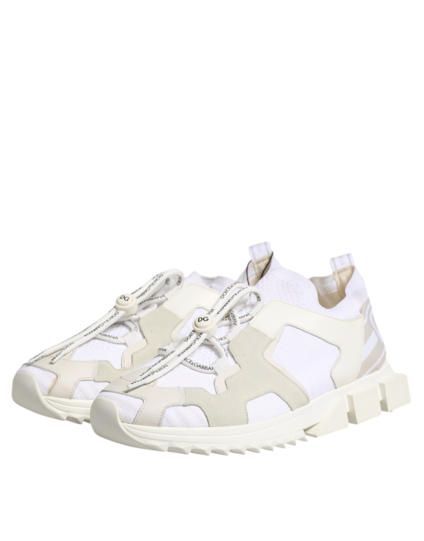 Dolce & Gabbana White Mesh Sorrento Trekking Sneakers Men's Shoes ()