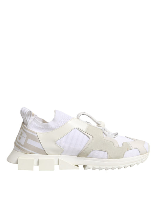 Dolce & Gabbana White Mesh Sorrento Trekking Sneakers Men's Shoes ()