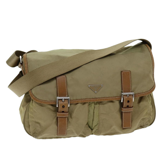 PRADA Shoulder Bag Nylon Beige  75615