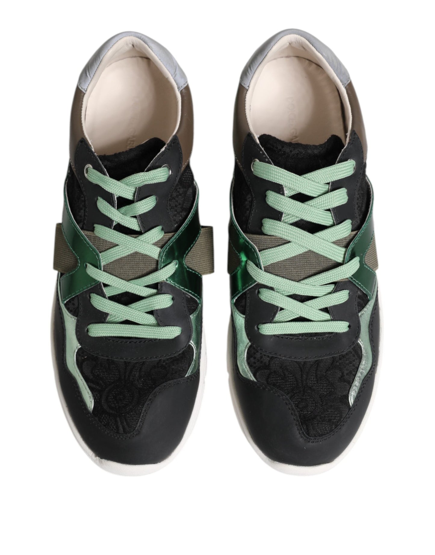 Dolce & Gabbana Multicolor Lace Up Low Top Sneakers Men's Shoes ()