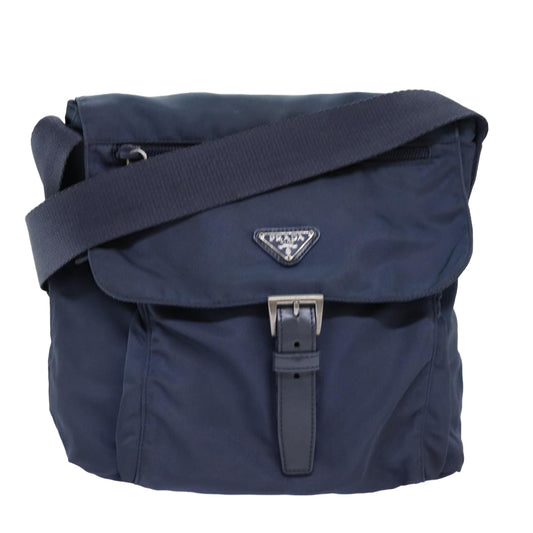 PRADA Shoulder Bag Nylon Navy  75634