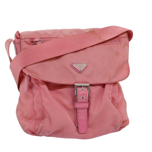 PRADA Shoulder Bag Nylon Pink  75635