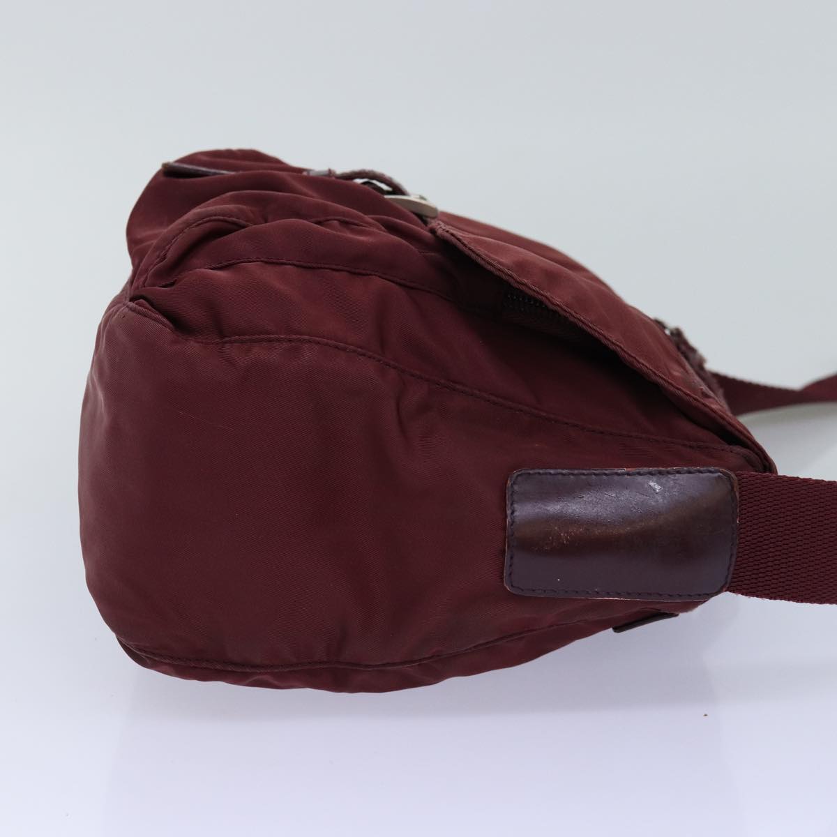 PRADA Shoulder Bag Nylon Bordeaux  75636