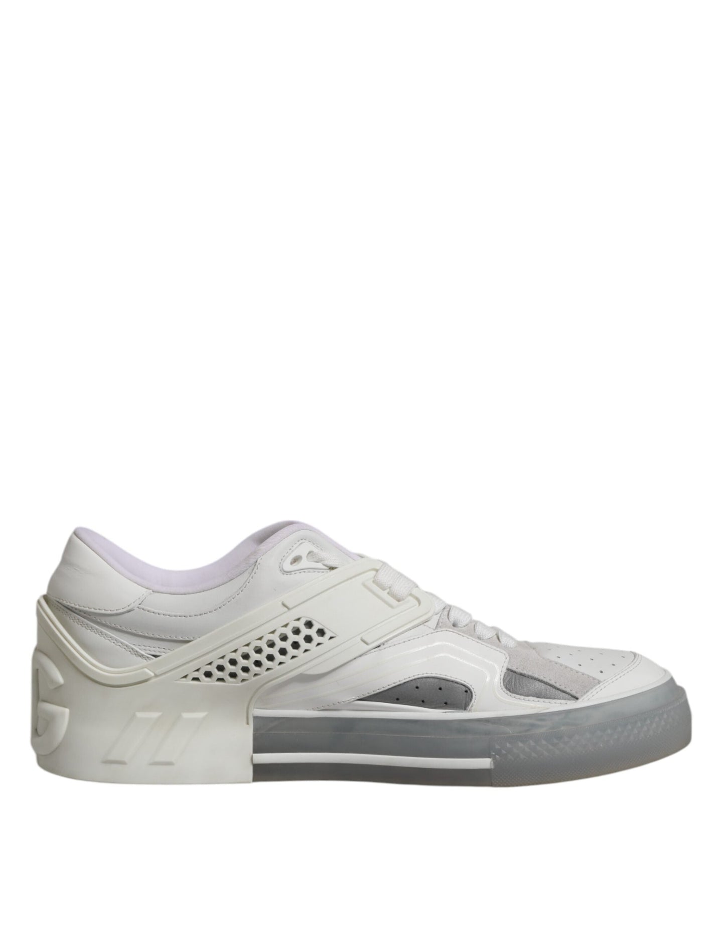 Dolce & Gabbana White Low Top DG Embossed Men Sneakers Men's Shoes ()