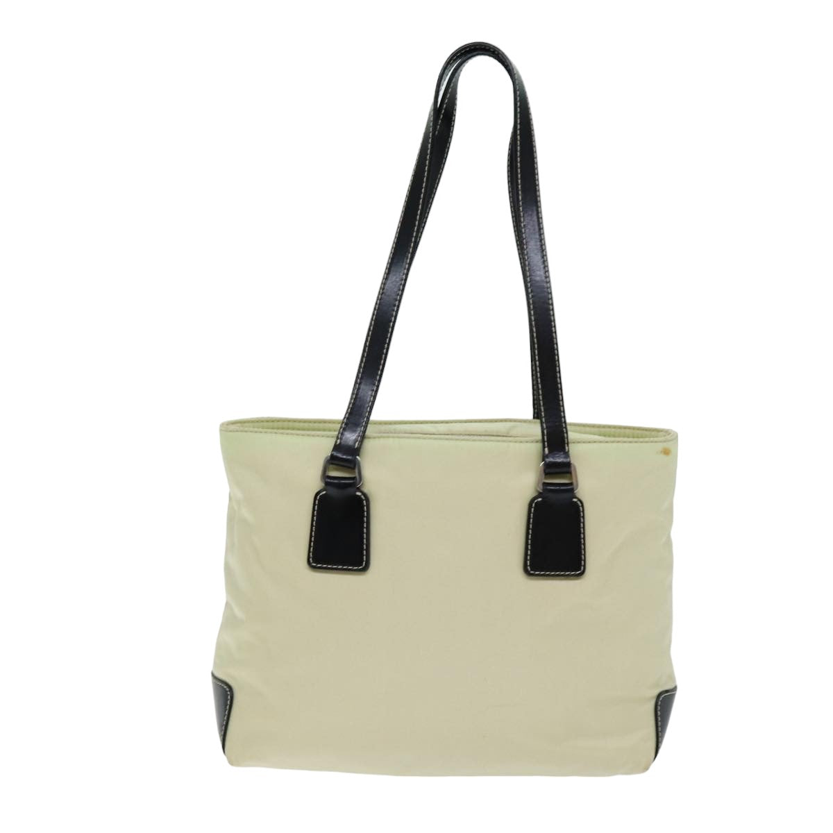 PRADA Hand Bag Nylon Cream  75644