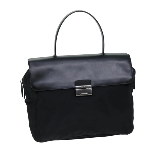 PRADA Hand Bag Nylon Black  75647