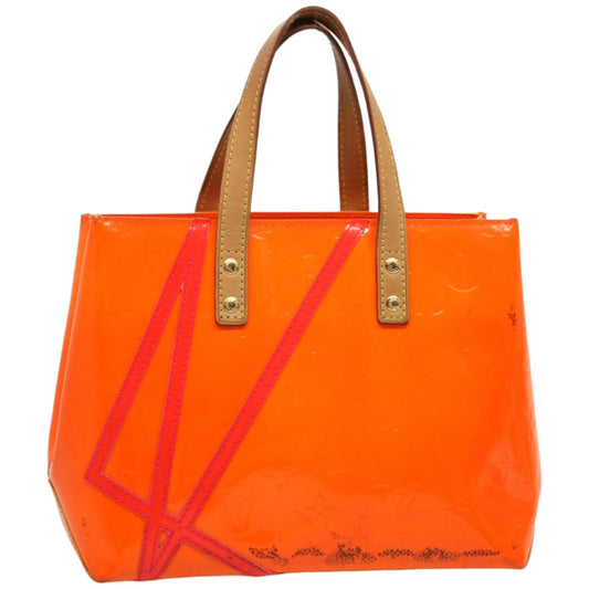 LOUIS VUITTON Monogram Vernis Fluo Reade PM Hand Bag Red M91903 LV 75654