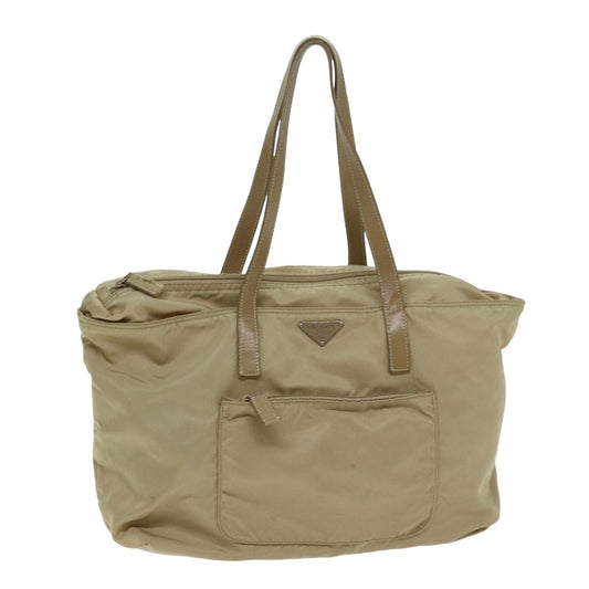 PRADA Tote Bag Nylon Beige  75668