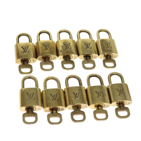 LOUIS VUITTON Padlock 10set Padlock Gold Tone LV 75684