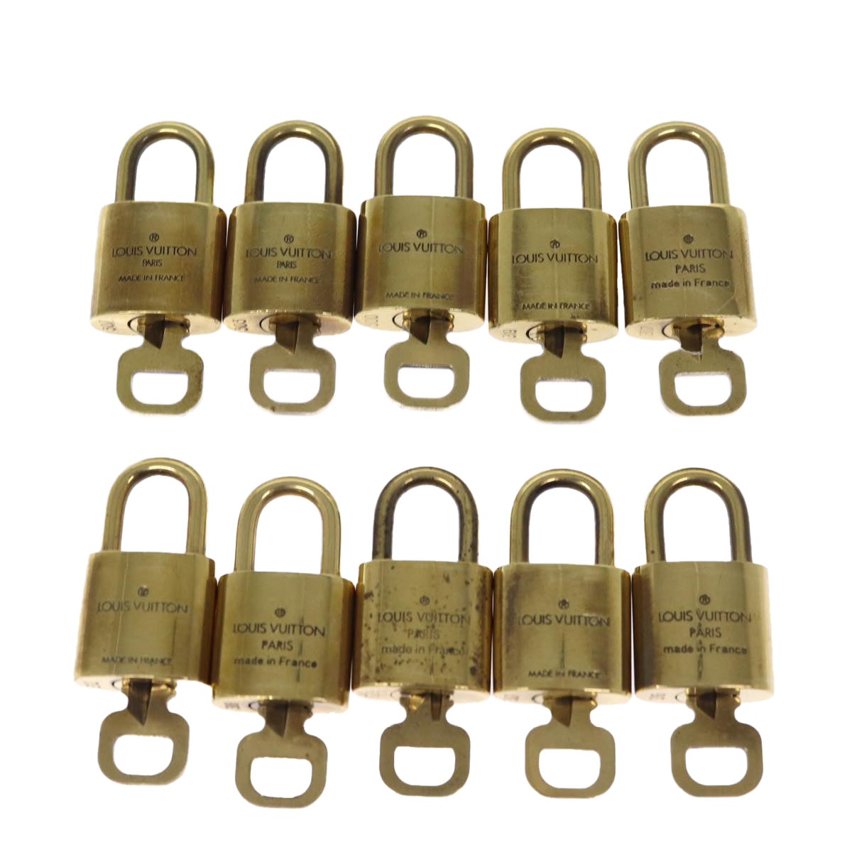 LOUIS VUITTON Padlock 10set Padlock Gold Tone LV 75684