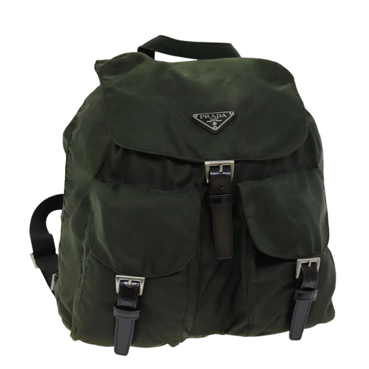 PRADA Backpack Nylon Khaki  75695