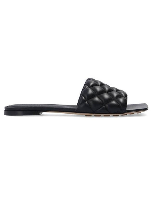 Bottega Veneta Padded Quilted Slippers Black