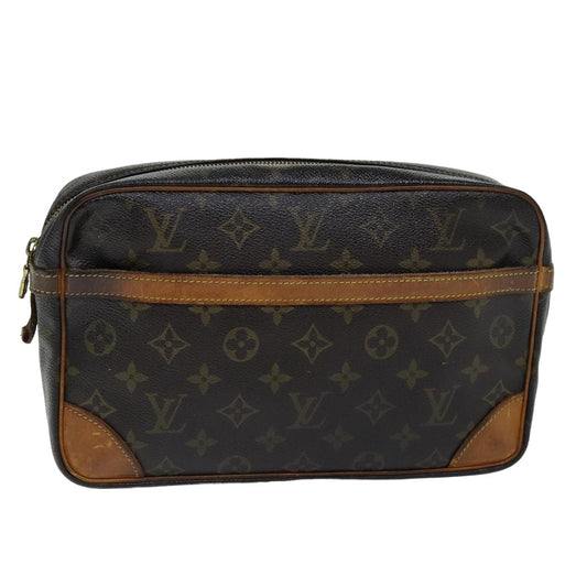 LOUIS VUITTON Monogram Compiegne 28 Clutch Bag M51845 LV 75717