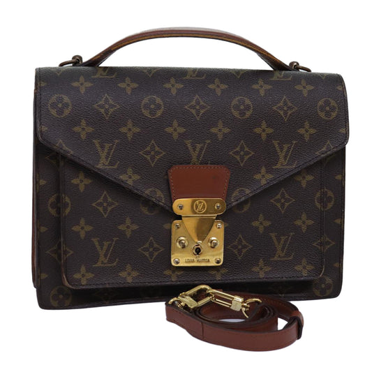 LOUIS VUITTON Monogram Monceau 28 Hand Bag 2way M51185 LV 75726