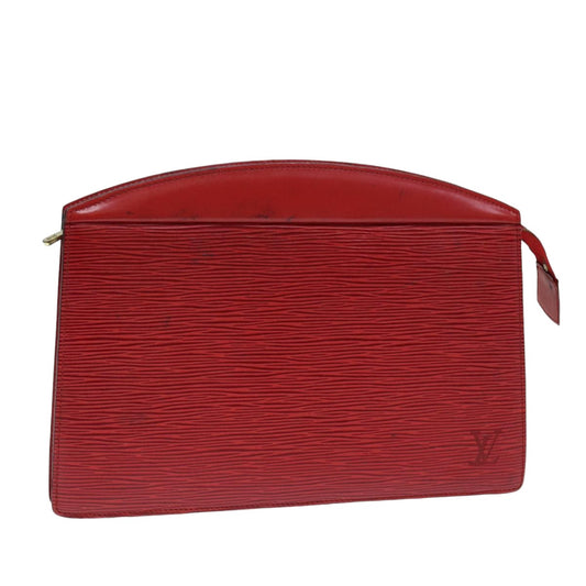 LOUIS VUITTON Epi Trousse Crete Clutch Bag Red M48407 LV 75731