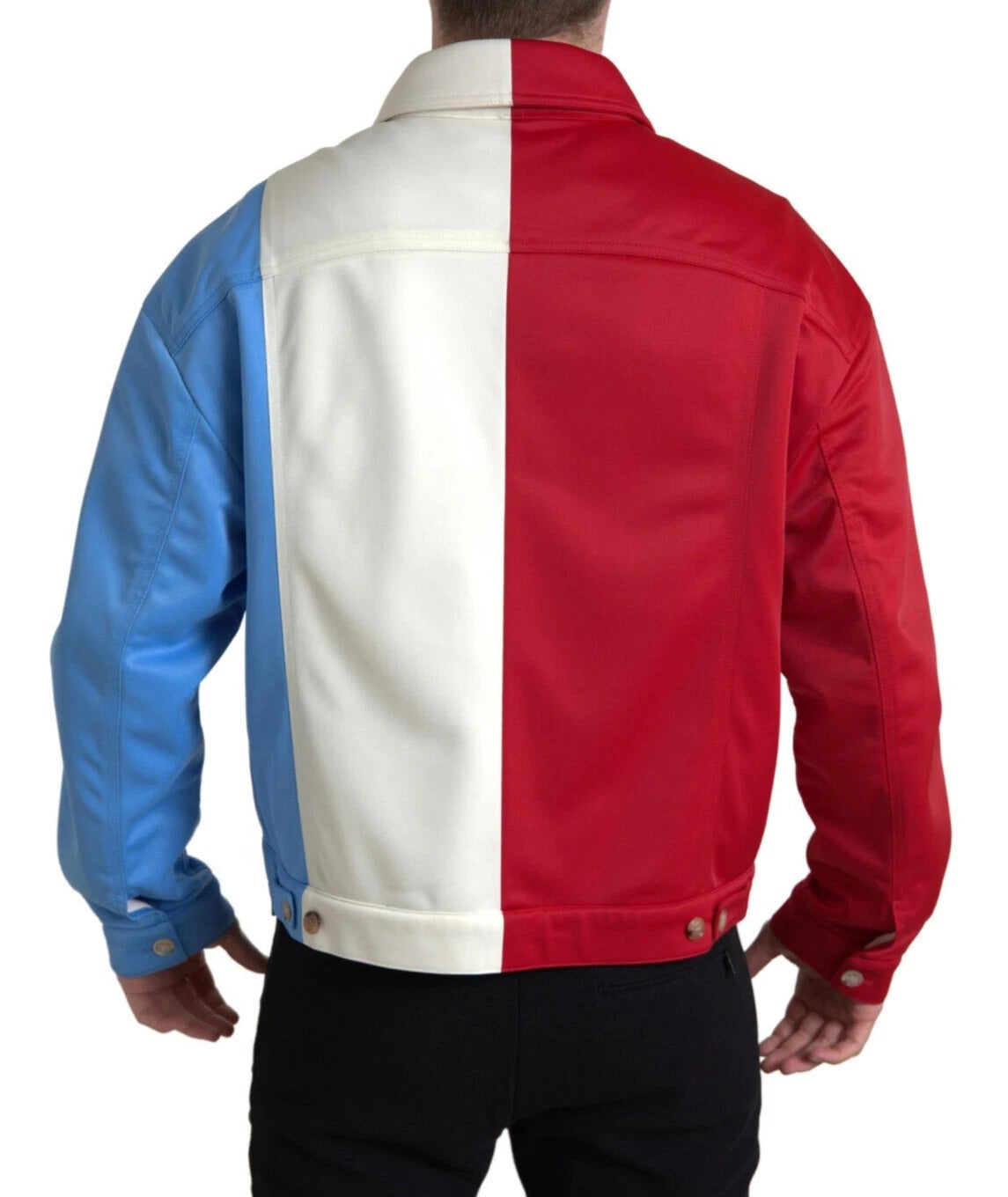 Dolce & Gabbana Multicolor Polyester Collar Short Men's Jacket ()