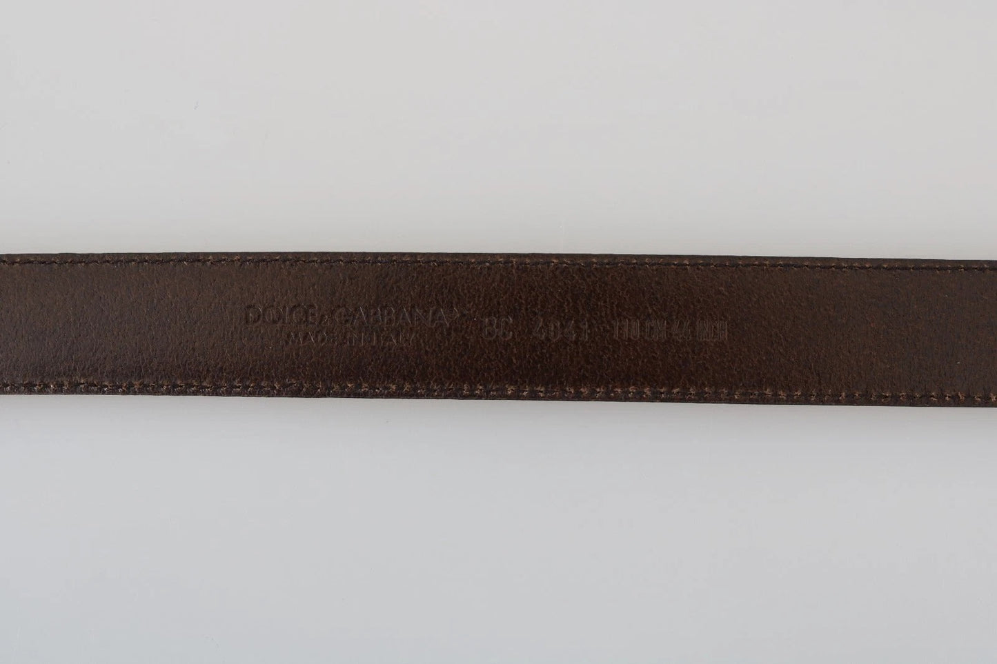 Dolce & Gabbana Blue Perforated Leather Gray Buckle Men's Belt