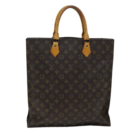 LOUIS VUITTON Monogram Sac Plat Hand Bag M51140 LV 75778