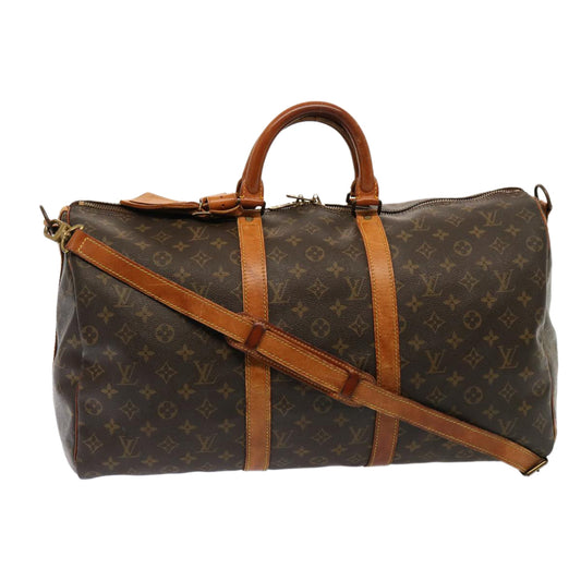 LOUIS VUITTON Monogram Keepall Bandouliere 50 Boston Bag M41416 LV 75790