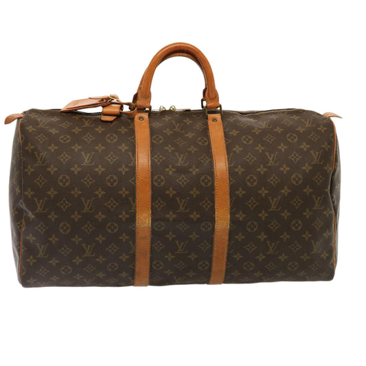 LOUIS VUITTON Monogram Keepall 55 Boston Bag M41424 LV 75792