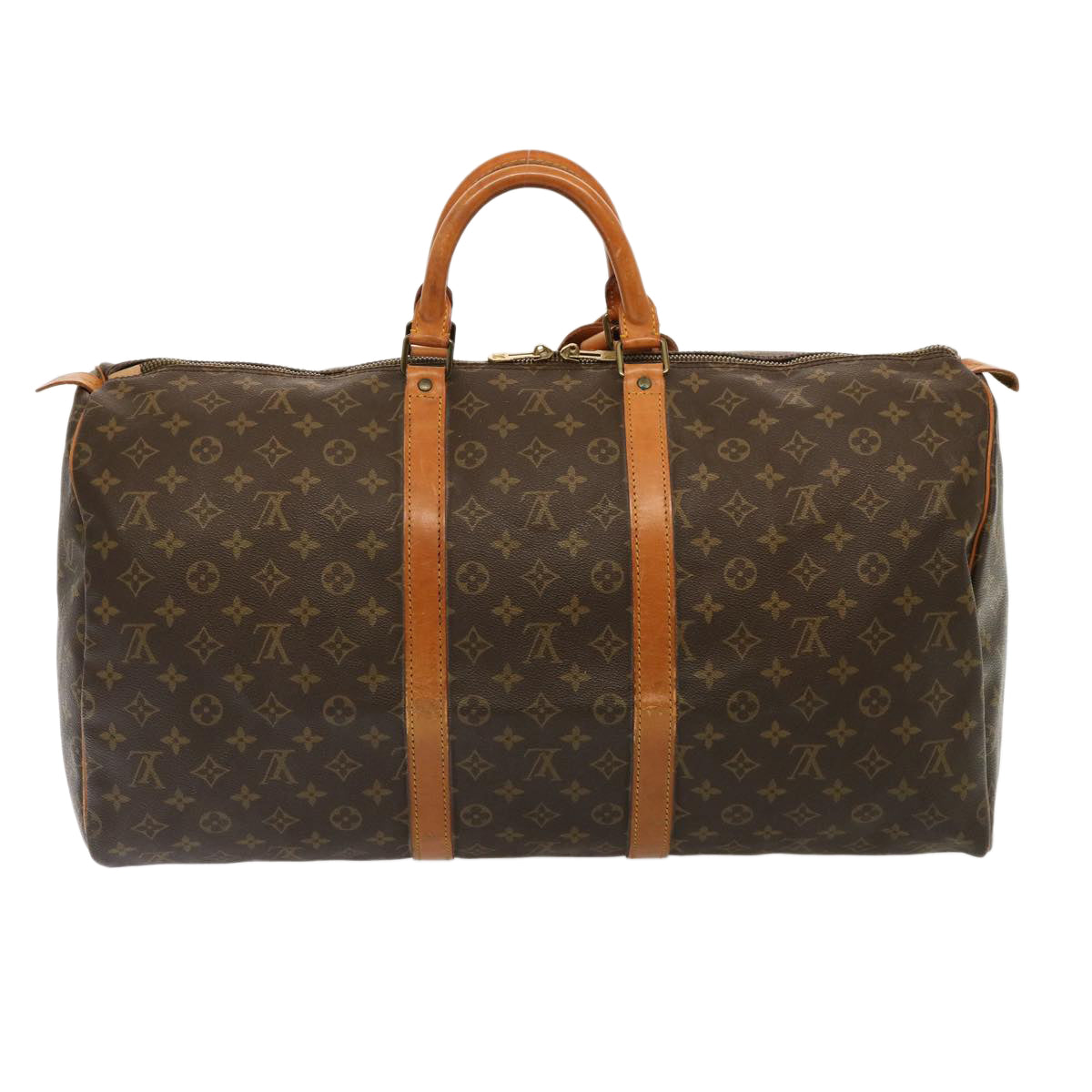 LOUIS VUITTON Monogram Keepall 55 Boston Bag M41424 LV 75792