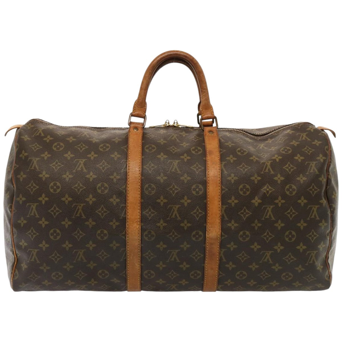 LOUIS VUITTON Monogram Keepall 55 Boston Bag M41424 LV 75793