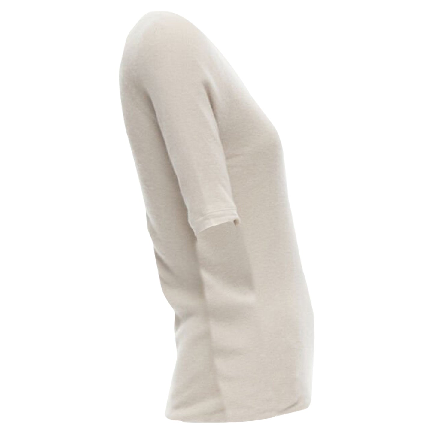 Chloe cashmere silk zip back short sleeve sweater